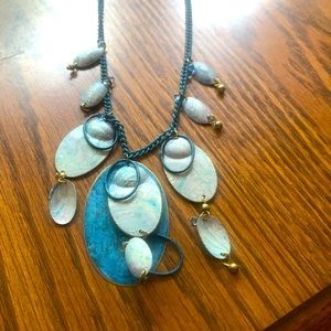 One of a kind beach theme statement necklace